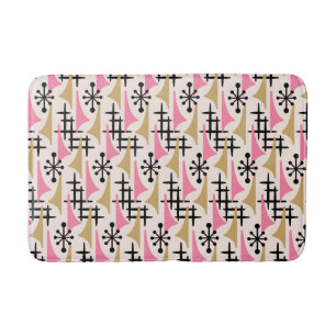 Mid Century Modern Atomic Age Pattern Bath Mat