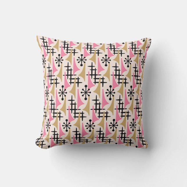 Mid Century Modern Atomic Age Pattern Cushion (Front)
