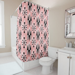 Mid Century Modern Atomic Age Pattern Shower Curtain