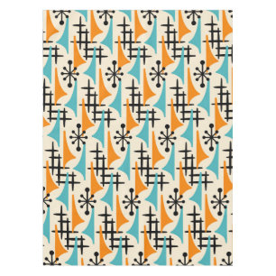 Mid-Century Modern Atomic Age Pattern Tablecloth