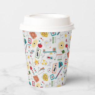 Mid Century Modern Atomic Age STEM Physics Scatter Paper Cups