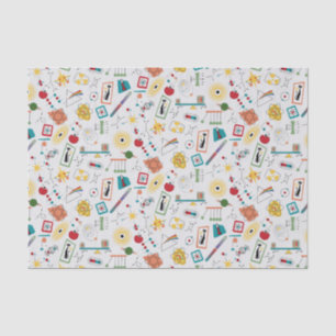 Mid Century Modern Atomic Age STEM Physics Scatter Tissue Paper