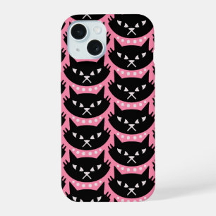 Mid Century Modern Atomic Cat Pattern iPhone 15 Case