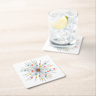 Mid-Century Modern Atomic Dot Drink Coasters