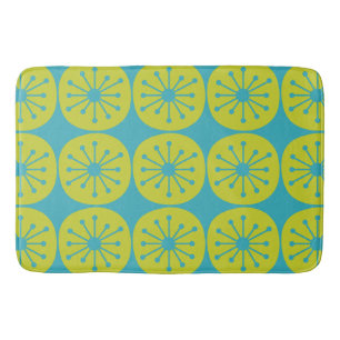 Mid Century Modern Atomic Dots Retro Pattern Bath Mat