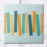 Mid Century Modern Atomic Funky Blocks Aqua Orange Tile<br><div class="desc">Mid Century inspired,  fun and bold design with funky and colourful blocks. Perfect for retro and vintage style lovers.</div>