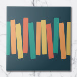 Mid Century Modern Atomic Funky Blocks Teal Orange Tile<br><div class="desc">Mid Century inspired,  fun and bold design with funky and colourful blocks. Perfect for retro and vintage style lovers.</div>