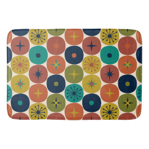 Mid Century Modern Atomic Future Retro Pattern Bath Mat