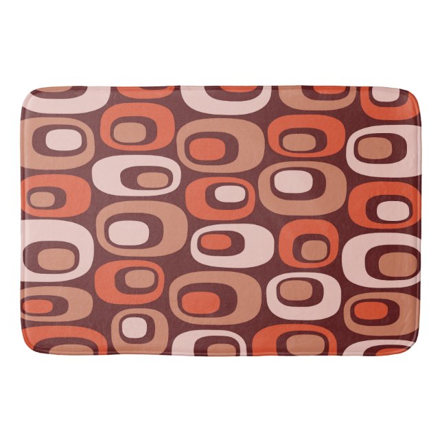 Mid Century Modern Atomic Pattern Bath Mat (Front)