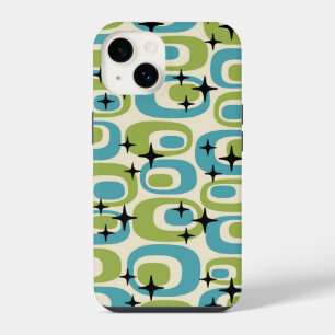 Mid Century Modern Atomic Pattern iPhone 14 Case