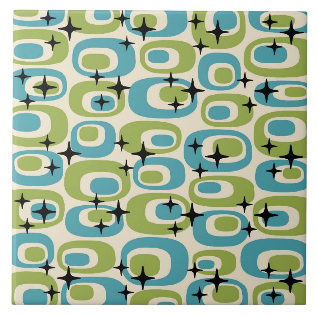 Mid Century Modern Atomic Pattern Tile (Front)