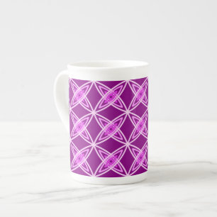 Mid Century Modern Atomic Print - Amethyst Purple Bone China Mug