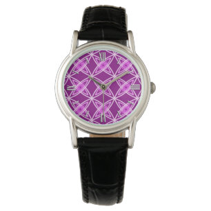Mid Century Modern Atomic Print - Amethyst Purple Watch