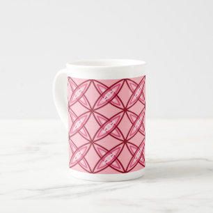 Mid Century Modern Atomic Print - Ballet Pink Bone China Mug