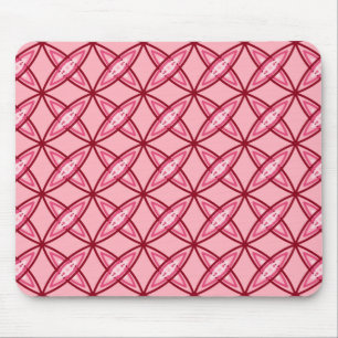Mid Century Modern Atomic Print - Ballet Pink Mouse Pad