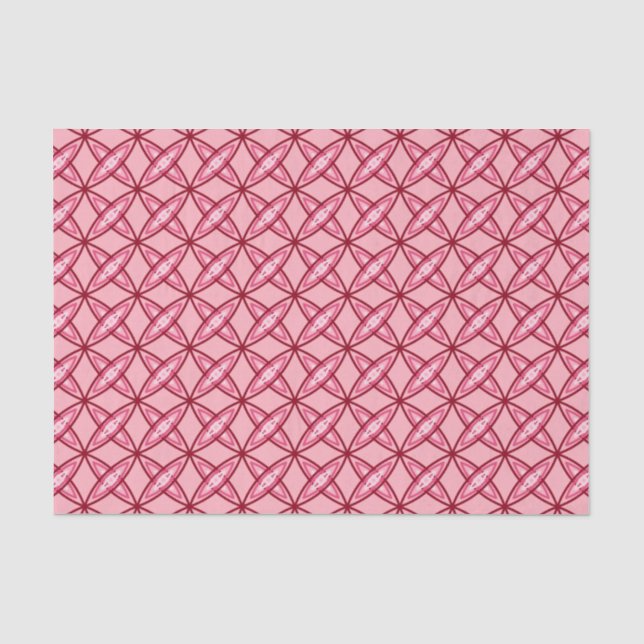 Mid Century Modern Atomic Print - Ballet Pink Tissue Paper (Front)