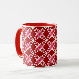Mid Century Modern Atomic Print - Dark Red Mug