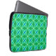 Mid Century Modern Atomic Print - Jade Green Laptop Sleeve (Front Right)
