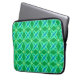Mid Century Modern Atomic Print - Jade Green Laptop Sleeve (Front Left)