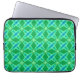 Mid Century Modern Atomic Print - Jade Green Laptop Sleeve (Front)