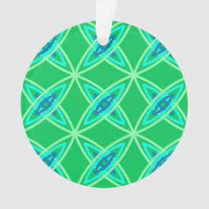 Mid Century Modern Atomic Print - Jade Green Ornament