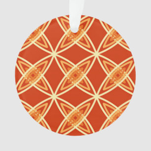 Mid Century Modern Atomic Print - Mandarin Orange Ornament