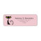 Mid Century Modern Atomic Retro Black Cat Pink