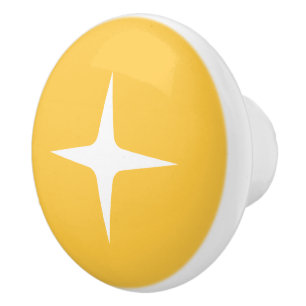 Mid Century Modern Atomic Star Retro Minimal Ceramic Knob