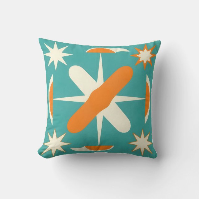 Mid Century Modern Atomic Starburst Cushion (Front)