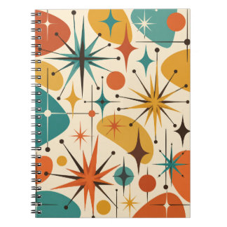 Mid Century Modern Atomic Starburst Notebook