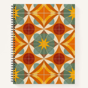 Mid Century Modern Atomic Starburst Pattern Notebook