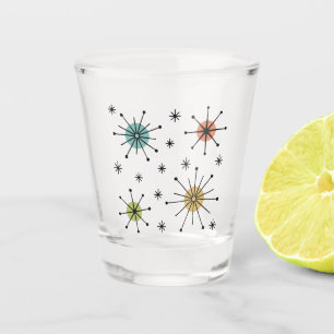 Mid Century Modern Atomic Starburst Pattern Shot Glass