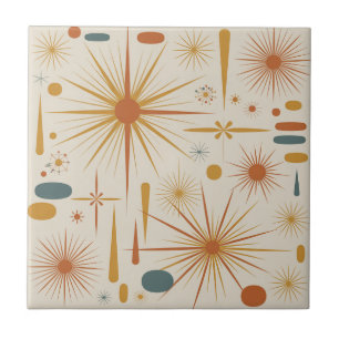 Mid Century Modern Atomic starburst Retro Tile