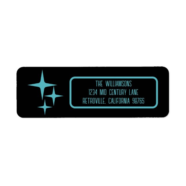 Mid Century Modern Atomic Stars Retro Minimalist (Front)