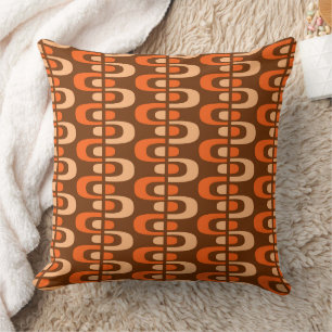 Mid-Century Modern Atomic Zipper Pattern Cushion
