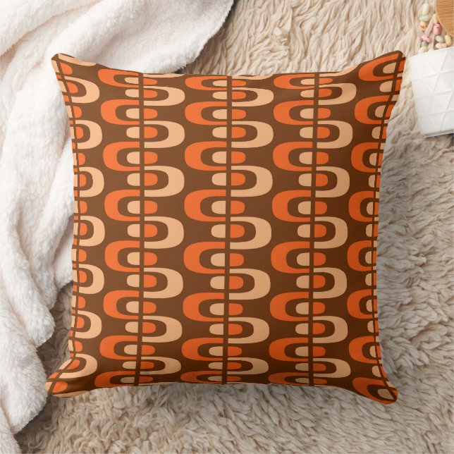 Mid-Century Modern Atomic Zipper Pattern Cushion (Blanket)
