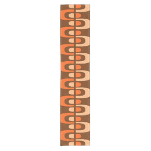 Mid-Century Modern Atomic Zipper Pattern Short Table Runner