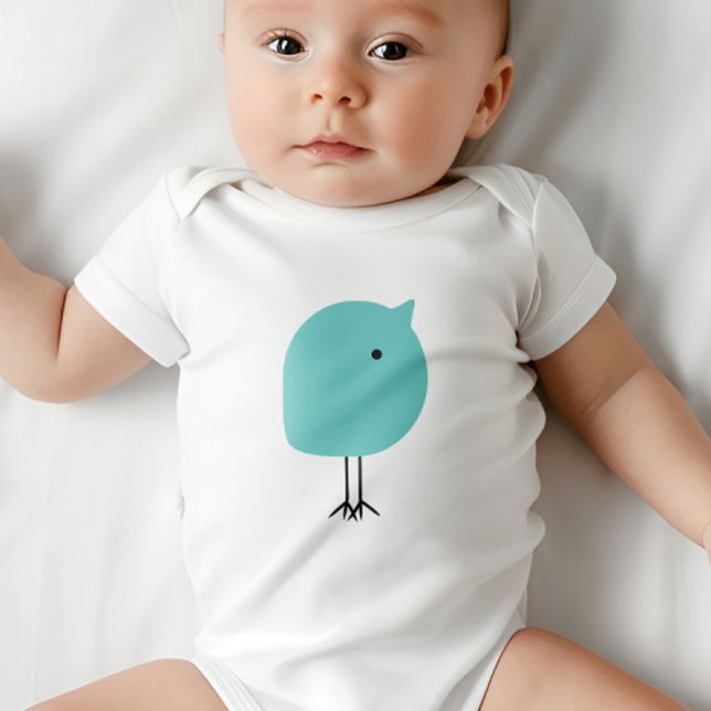 Mid-Century Modern Baby Chick Bodysuit Turquoise (Creator Uploaded)
