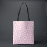 Mid Century Modern Baby Pink And White Pattern Tote Bag<br><div class="desc">Retro Mid Century Modern Pattern – Abstract Geometric Shapes – Cute and Minimalist Pattern in Baby Pink.</div>