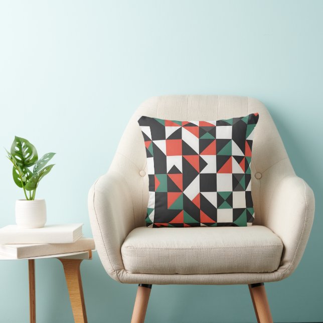 Mid-Century Modern Bauhaus Geometric Cushion (Chair)