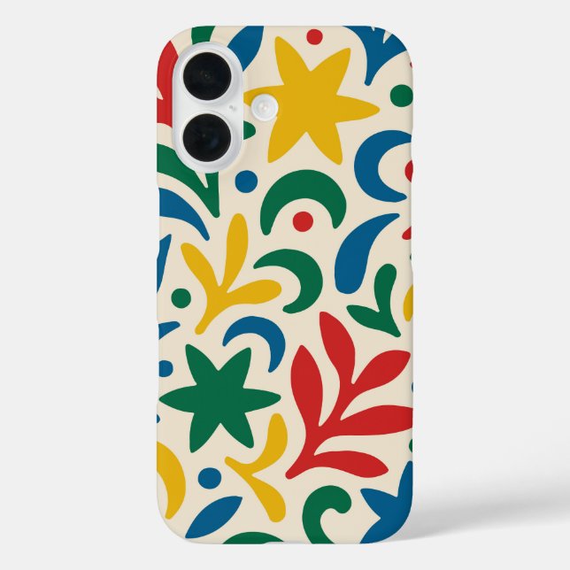 Mid Century Modern Biophilic Pattern Case-Mate iPhone Case (Back)