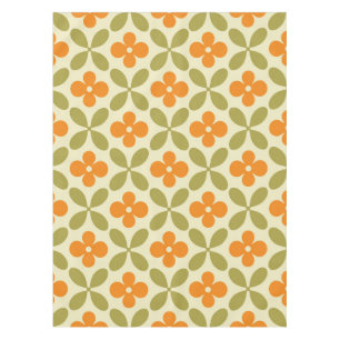 Mid‑Century Modern Blossoms Tablecloth