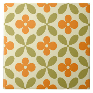Mid‑Century Modern Blossoms Tile