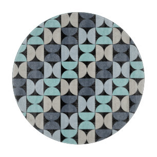 Mid-Century Modern blue green and grey Cutting Board