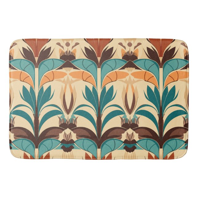 Mid-Century Modern Boho  Bath Mat (Front)