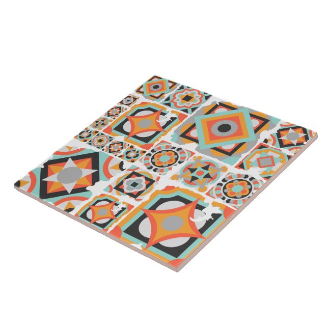 Mid-Century Modern Boho Mosaic Tile (Side)