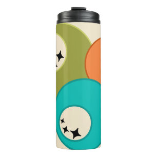 Mid-Century Modern Bowling Balls Thermal Tumbler