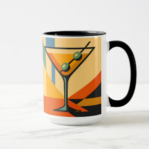 Mid Century Modern Bright Bauhaus Martini Mug