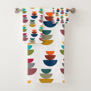 Mid-Century Modern Bright Minimalism Bath Towel Set