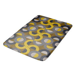 Mid-Century Modern Bronze Mustard Thunder    Bath Mat